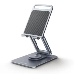 Foldable Phone Stand Holder Aluminum Desk 360 Degree Rotating Cell Phone Stand Compatible All Smartphone
