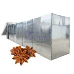 Spice Continuous Flow Dryer With Multiple Heat Sources Optional Peanut Crop Net Belt Dryer