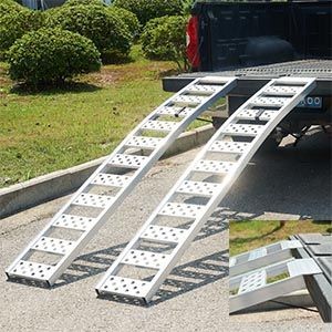 Motorcycle Foldable Loading Ramps Alloy Pair 340KG