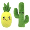 Squeaky Plush Dog Toy Interactive Funny Cactus Pineapple Puppy Pet Dog Toys