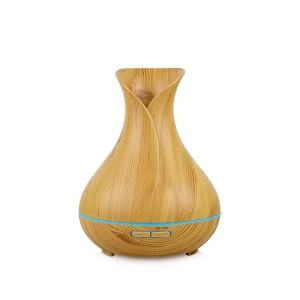 WIFI Smart Alexa Wood Grain Vase Ultrasonic Aroma Diffuser