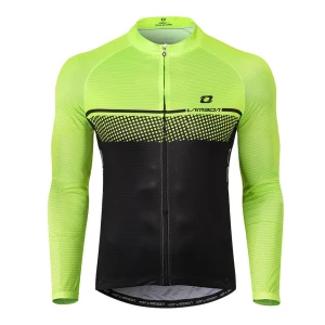 LAMEDA Cycling Jersey for Men Long Sleeves Athletic Bicycle Mountain Bike Jersey