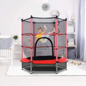 4.5FT kids Bungee Trampoline with safety net