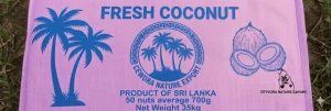 Semi husked coconut