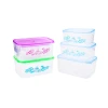 Plastic Containers Set of 3 Lunch Box BPA Free Snap-Lock Lid