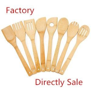 Best Bamboo cooking utensils set wholesale/bamboo wood cooking spatula set sale