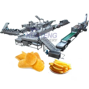 Intelligent Frozen Fries Equipment French Fries Equipment Vegetable Clean Peel Cut Into Strips and Fry Line
