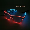 10 Style Select 2 Color Mixed Thanksgiving Male El Blinking Eyewear Novelty Lighting Fashionable LED Neon Glasses for Cosplay