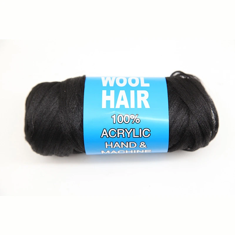 100% Acrylic Hand &amp; Machine Knitting Brazil wool hair Yarn for African Synthetic Braiding Hair threading cheap price 80g/roll