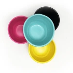 100% Biodegradable Food Grade Non-Toxic Cute Bamboo Material Kid Bowl Bamboo Fiber Tableware