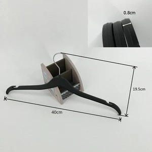 1088 Shoulder: 41cm Plastic Black Color Clothing Hanger For Laundry Using