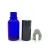 Import 10ml cosmetic packaging essential oil  blue glass bottle with black spray from China