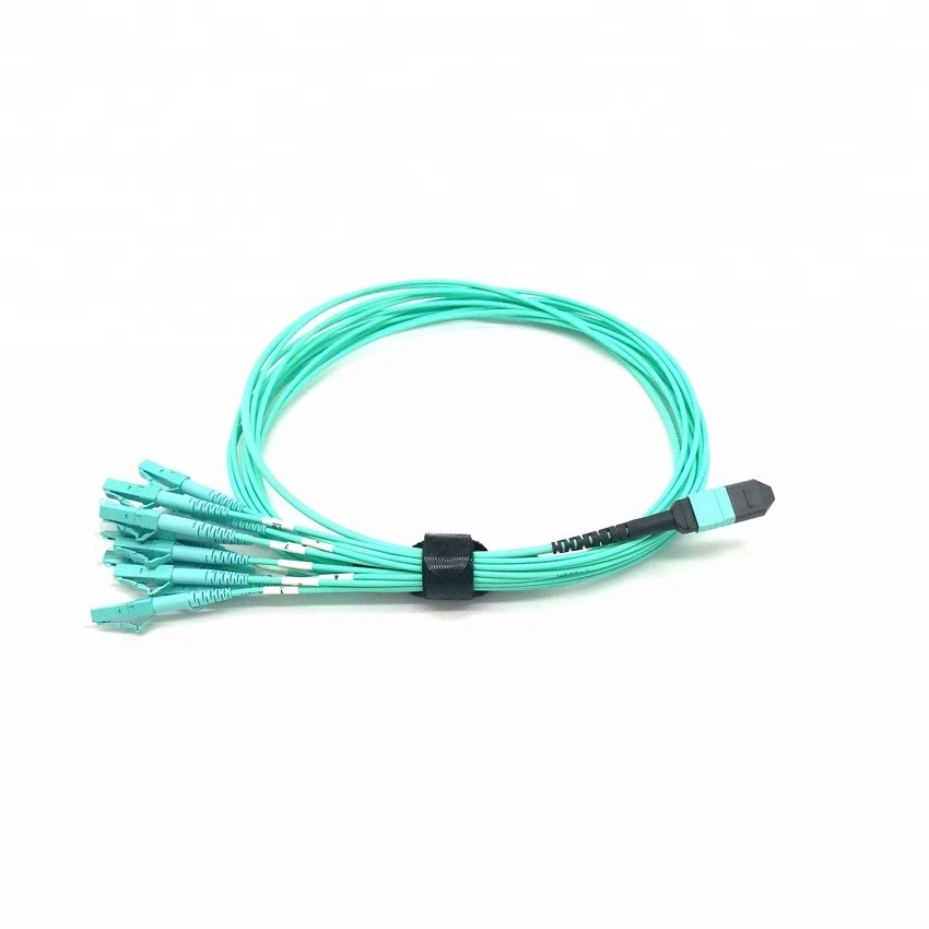 12 cores Harness Cable Optical Fiber Patch Cord,  MPO to LC  Fiber Optic Patch Cord