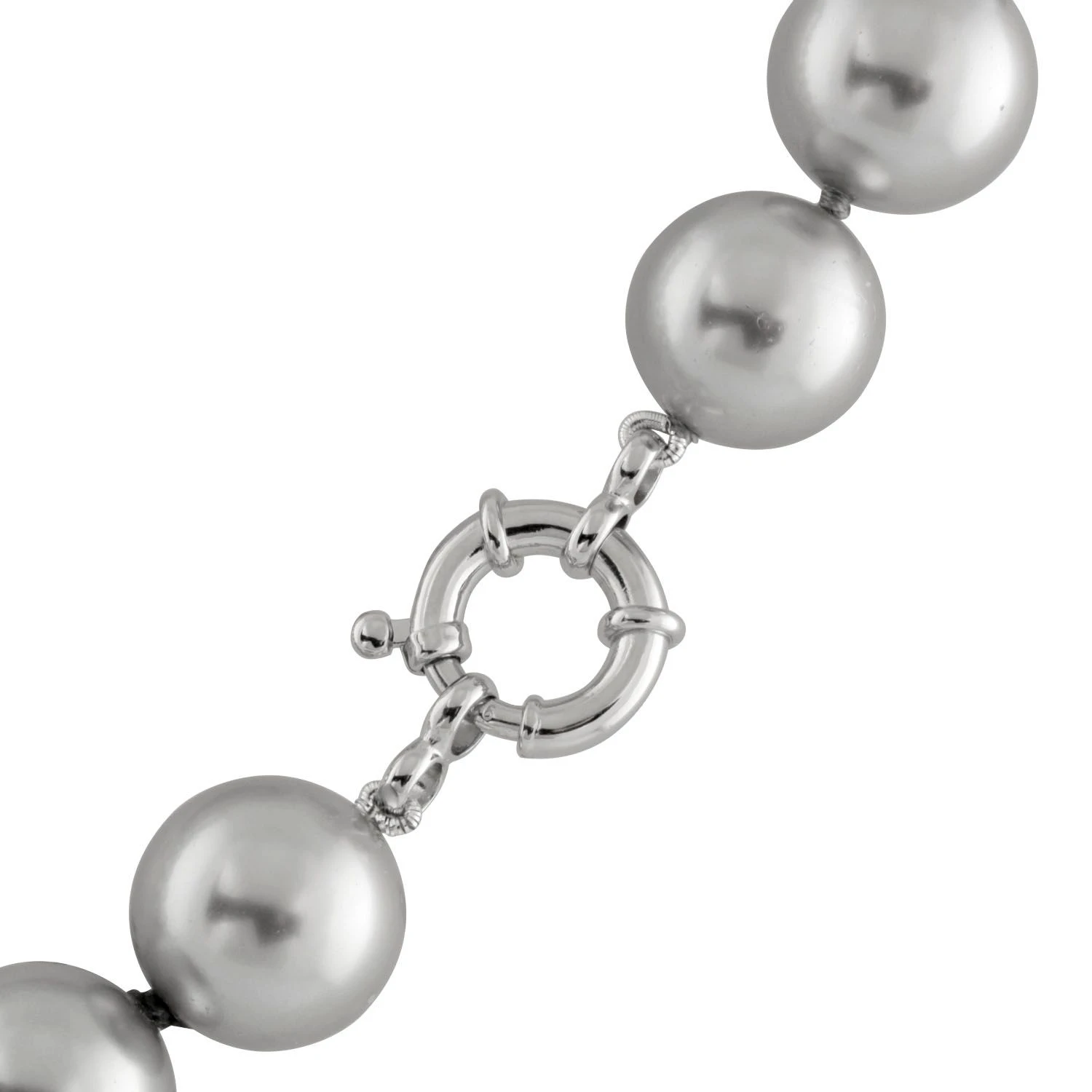 14mm Shell Pearl Necklace With Sterling Silver Clasp