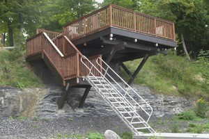 15 Foot Removable Metallic Ladder Aluminum Stairways