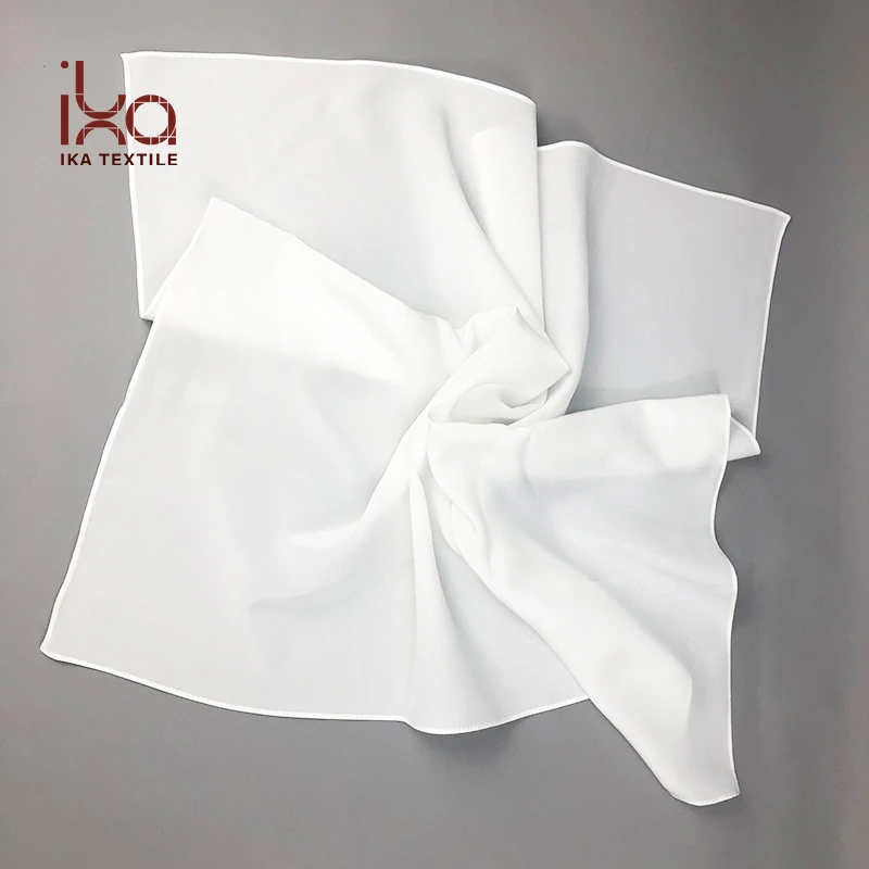 16 mm Crepe De Chine Pure Natural White Silk Scarf for Dying