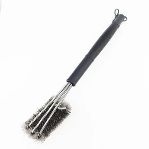 18 inch Stainless Steel Non-stick Barbecue Grill BBQ Brush Cleaning Brushes With Handle BBQ cooking tool