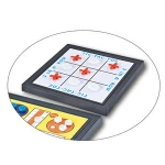 2 in 1 tic tac toe ludo board party indoor train chess game