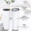 20 Oz Stainless Steel  Tumbler Straws Straight Cups Vacuum Insulated Double-Insulated Water Tumbler Cup with lid
