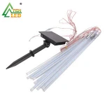 20 percent discount outdoor decorate ip67 10 tube rgb led solar meteor light for holiday