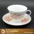 200cc porcelain mug/cup and saucer for tea and coffee with beautiful flower designs
