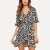 Import 2018 New Leopard V Neck Short Sleeve Women Dress Ruffle Trim Wrap Summer Dress Night Out Sexy Africa Clothing from China