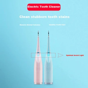 2019 New Updated Ultrasonic Personal Electric Oral Care Dental Water Flosser Tooth Cleaner with Light