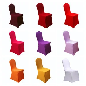 2019 Spandex Plain Lycra Wedding Chair Cover For Banquet & Ceremony With Elasticity Many Colors Available