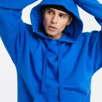 2020 Autumn Latest Design Custom high quality streetwear cotton navy blue hoodie Sweatshirt For Men