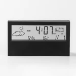 2020 new temperature date mini digital lcd table alarm clock with calendar