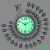 Import 2020 New Year Gift European Style Fashion Classic Luminous Mute Gold Peacock Decorate Metal Wall Clock from China