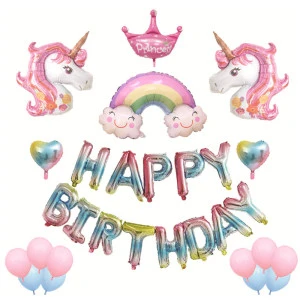 2020 unicorn balloon Set Unicorn Birthday Kids Party Supplies