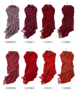 2020 winter Mongolian 100% cashmere scarf solid warm long pure cashmere shawls high quality OEM custom scarf cashmere