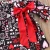 2021 Amazon Ins hot sale valentine&#x27;s day outfit flare sleeve Love print bowknot baby girl valentine baby girl dresses