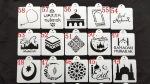2021 hot sale Eid mubarak cake stencil Ramadan mubarak coffee stencil Muslim Party Supplies