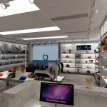 2021 new customized high-end display rack aluminum alloy glass shoe display cabinet with LED light