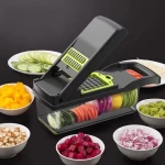 2023 Hot Sale 16 In 1 Multifunctional Hand Held Vegetable Chopper Onion Cutter Fruits veggie Slicer Manual Vegetable Chopper