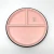 Import 21cm Pink Ceramic Round Dishes 3 Compartments Plate Separation Plate Feature Divisions Plate Keep Health Ratio Per Meal from China