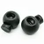 Import 24.5mm Big ball shape black color spring loaded plastic cord lock, spring cord stopper, ball shape plastic toggle from China