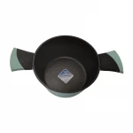 28cm Blue Induction Bottom Durable non stick marble coating casserole aluminum