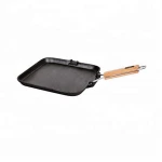 28cm Cast Iron Frypan/grill pan with Folding Handle,bakeware