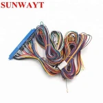 28Pin blue arcade game machine JAMMA PCB connector wiring harness with 5 6 action button wires