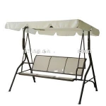 3 seats recline metal outdoor swing chairs ,rocking recliner outdoor chair,garden canopy swing chairs