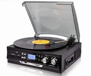 3 speed turn table,antique gramophone with usb cassette convert
