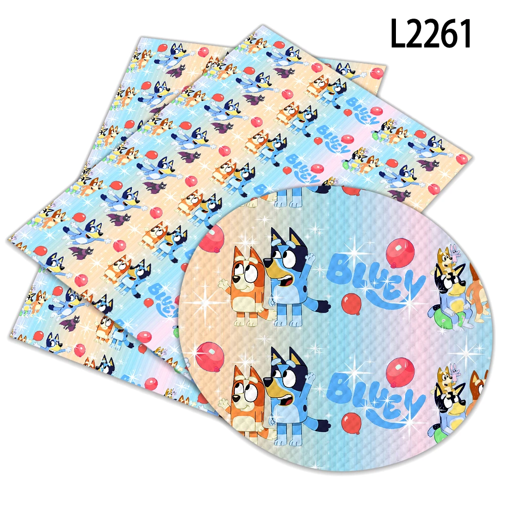 30*136cm dog  Faux Synthetic Leather Princess Fabric for Bows Sheets  design DIY Handmade Materials