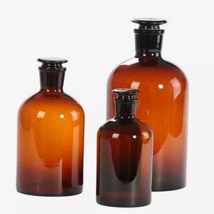 30ml -1000ml&#039; Amber apothecary glass bottle with glass stopper