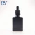 Import 30ml square matte black opaque essential oil glass dropper bottles for cosmetic with black rubber gold cap from China