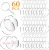 Import 30Pcs Acrylic Clear Circle Discs with 30Pcs Key Chains Transparent Round Keychain Blanks 2 Inch from China