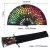 Import 33Cm Large Custom Printed Folding Loud Clack Bamboo Wooden Hand Held Fan For Rave Festivals Accessories from China