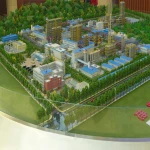 3D real estate project plastic material construction building house model